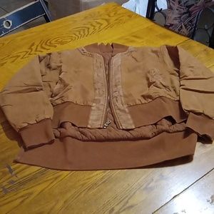 Young Broke & Fabulous Women SMALL Jacket YFB BROWN RUST NEW Coat